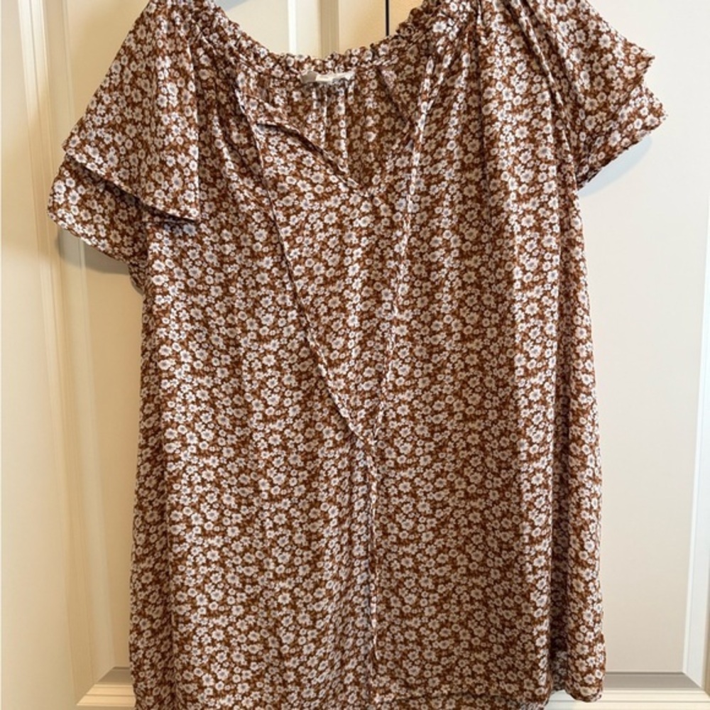 Perch Women's Brown Floral Top